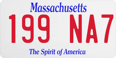 MA license plate 199NA7