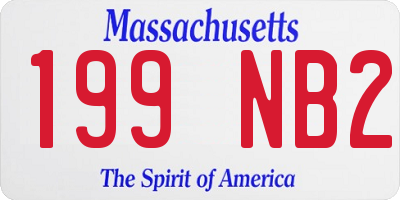 MA license plate 199NB2