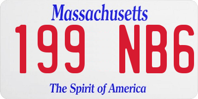 MA license plate 199NB6