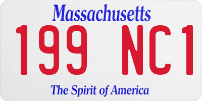 MA license plate 199NC1