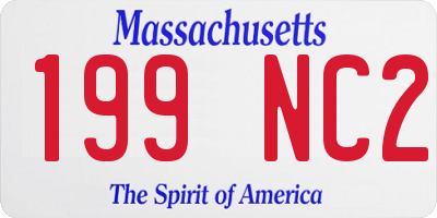MA license plate 199NC2