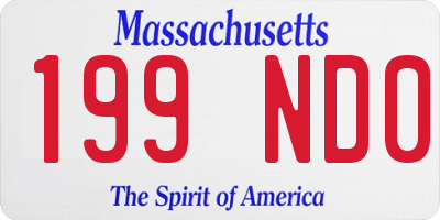 MA license plate 199ND0