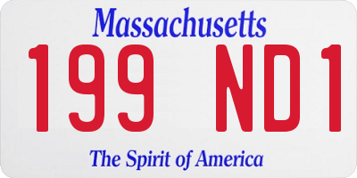 MA license plate 199ND1