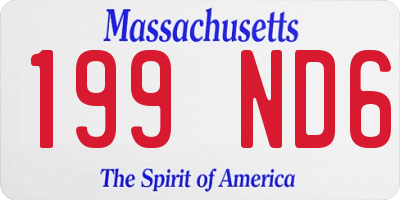 MA license plate 199ND6