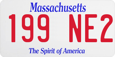 MA license plate 199NE2
