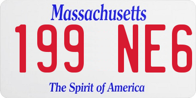 MA license plate 199NE6