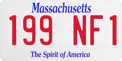 MA license plate 199NF1