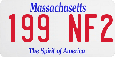 MA license plate 199NF2