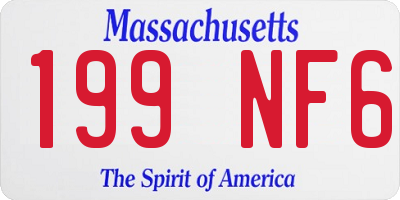 MA license plate 199NF6