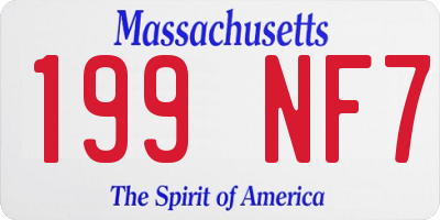 MA license plate 199NF7