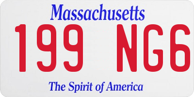 MA license plate 199NG6