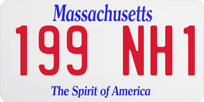 MA license plate 199NH1