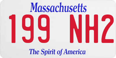 MA license plate 199NH2