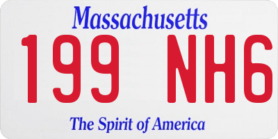 MA license plate 199NH6