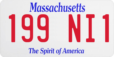 MA license plate 199NI1