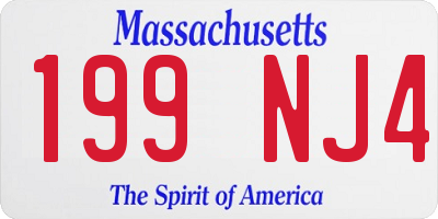 MA license plate 199NJ4