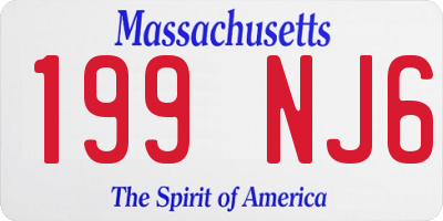 MA license plate 199NJ6