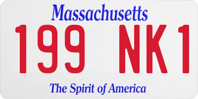 MA license plate 199NK1