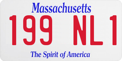 MA license plate 199NL1