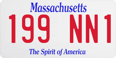 MA license plate 199NN1