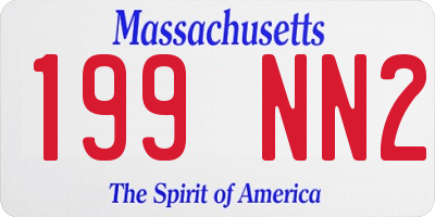 MA license plate 199NN2