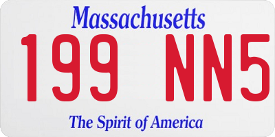 MA license plate 199NN5