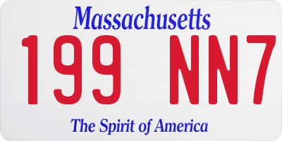 MA license plate 199NN7