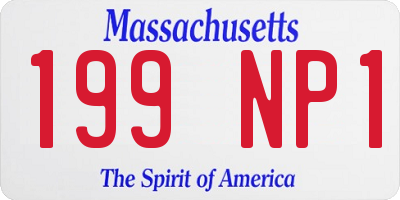 MA license plate 199NP1