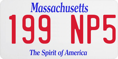 MA license plate 199NP5