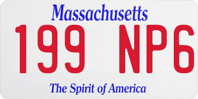 MA license plate 199NP6