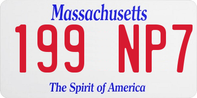 MA license plate 199NP7