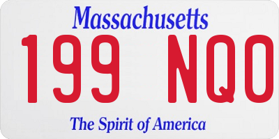 MA license plate 199NQ0