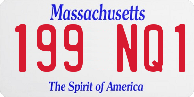 MA license plate 199NQ1