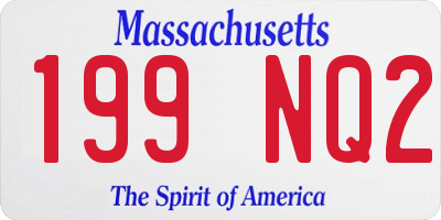 MA license plate 199NQ2