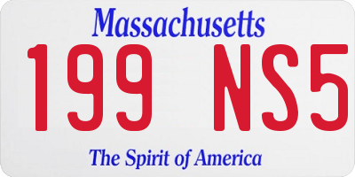 MA license plate 199NS5