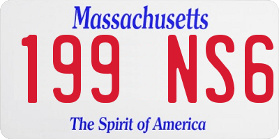 MA license plate 199NS6