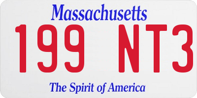 MA license plate 199NT3