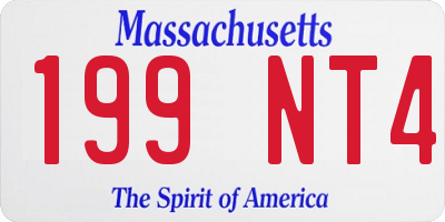 MA license plate 199NT4