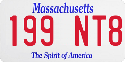 MA license plate 199NT8