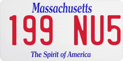 MA license plate 199NU5