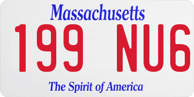 MA license plate 199NU6