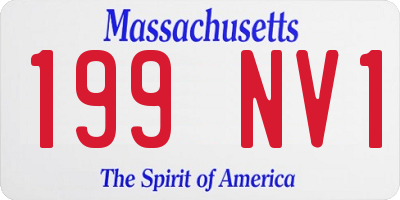 MA license plate 199NV1