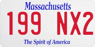 MA license plate 199NX2
