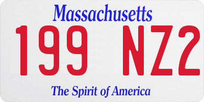 MA license plate 199NZ2