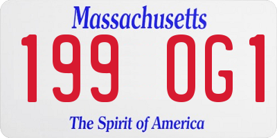 MA license plate 199OG1