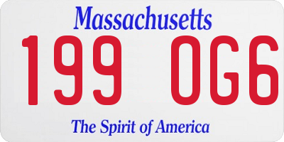 MA license plate 199OG6