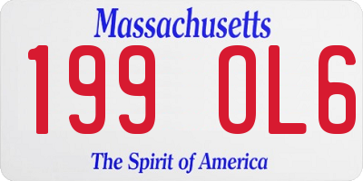 MA license plate 199OL6