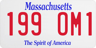 MA license plate 199OM1