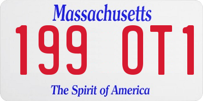 MA license plate 199OT1
