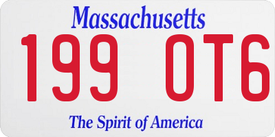 MA license plate 199OT6